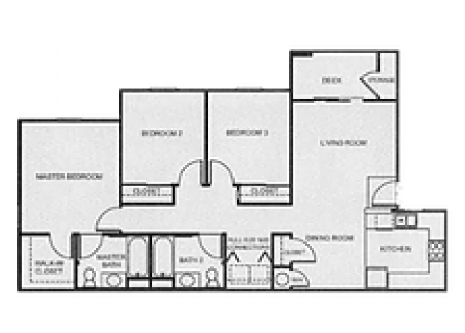 3x2 Affordable floor plan at Aspen Ridge Apartments in Albuquerque, NM